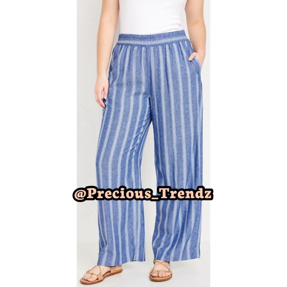 📦 Old Navy High-Waisted Linen-Blend Wide-Leg Pants Women’s Size XXL